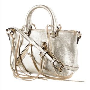 Rebecca Minkoff Micro Moto Crossbody - Gold